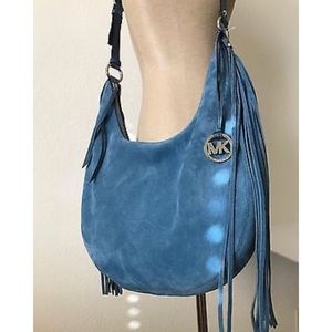 Michael Kors Rhea Large Slouchy Shoulder Bag-Denim